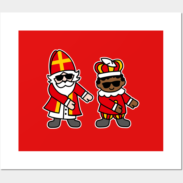 Sinterklaas Zwarte Piet Floss Dance Flossing Sint Wall Art by LaundryFactory